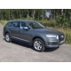 Пороги алюминиевые ТСС с накладкой чёрные для Audi Q7 2015-2021