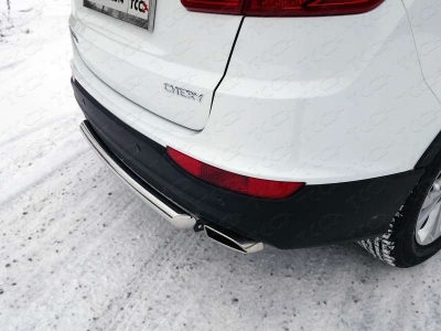 Защита заднего бампера 60 мм ТСС для Chery Tiggo 5 2014-2021