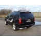 Защита заднего бампера уголки 75х42 мм ТСС для Chevrolet Tahoe 2006-2014