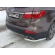 Защита заднего бампера уголки 60 мм ТСС для Hyundai Santa Fe Grand 2014-2016