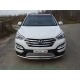 Защита передняя двойная 60-50 мм ТСС для Hyundai Santa Fe 2012-2015