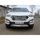 Защита передняя овальная короткая 75-42 мм ТСС для Hyundai Santa Fe 2012-2015