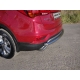 Защита заднего бампера 60-42 мм ТСС для Hyundai Santa Fe 2015-2018