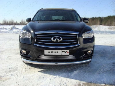 Защита переднего бампера 76 мм ТСС для Infiniti JX35/QX60 2012-2016