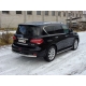 Защита заднего бампера овальная 75х42 мм ТСС для Infiniti QX56 2010-2013