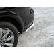 Защита заднего бампера уголки 76 мм ТСС для Infiniti QX80 2014-2018