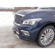 Защита передняя овальная 75-42 мм ТСС для Infiniti QX80 2014-2018
