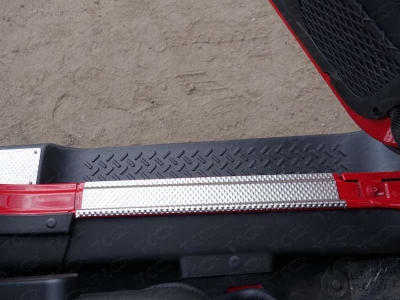 Накладки на пороги декоративные (комплект 4 шт.) ТСС для Jeep Wrangler 5D 2010-2018