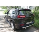 Защита заднего бампера центральная 60-42 мм ТСС для Jeep Cherokee 2014-2018