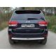 Защита заднего бампера овальная 75-42 мм ТСС для Jeep Grand Cherokee 2013-2021