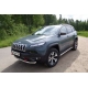 Защита переднего бампера 60 мм ТСС для Jeep Cherokee Trailhawk 2014-2021