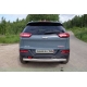 Защита заднего бампера овальная 75-42 мм ТСС для Jeep Cherokee Trailhawk 2014-2021