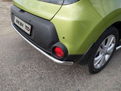 Защита заднего бампера 42 мм ТСС для Kia Soul 2014-2016