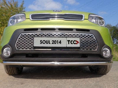 Защита переднего бампера 42 мм ТСС для Kia Soul 2014-2016