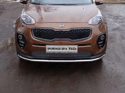 Защита переднего бампера 42 мм ТСС для Kia Sportage 2016-2018