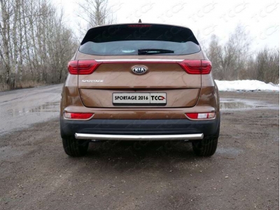 Защита заднего бампера 60 мм ТСС для Kia Sportage 2016-2018