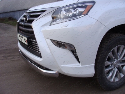 Защита передняя овальная 75-42 мм ТСС для Lexus GX460 2014-2019