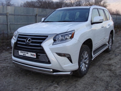 Защита передняя двойная 76-75 мм ТСС для Lexus GX460 2014-2019