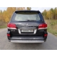 Защита заднего бампера овальная 75-42 мм ТСС для Lexus LX-570 Sport 2014-2021