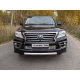 Защита передняя овальная короткая 75-42 мм ТСС для Lexus LX-570 Sport 2014-2021