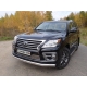 Защита передняя овальная длинная 75-42 мм ТСС для Lexus LX-570 Sport 2014-2021