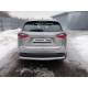 Защита заднего бампера овальная 75х42 мм ТСС для Lexus NX-200t 2014-2017