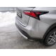 Защита заднего бампера овальная 75х42 мм ТСС для Lexus NX-200t 2014-2017