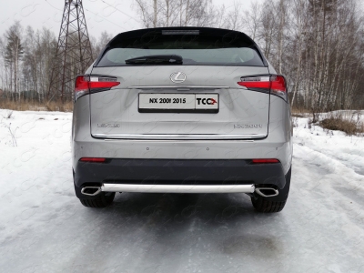 Защита заднего бампера 60 мм ТСС для Lexus NX-200t 2014-2017