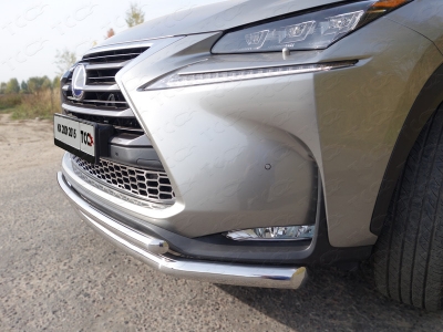 Защита передняя двойная 60-42 мм ТСС для Lexus NX-200t 2014-2017