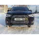 Защита передняя овальная 75х42 мм ТСС для Mitsubishi ASX 2013-2016