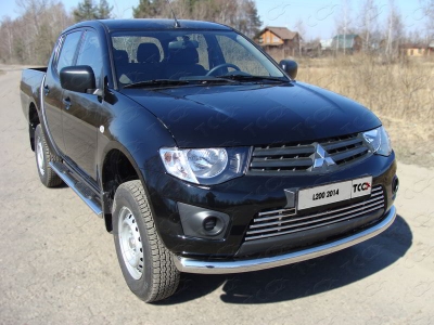 Защита переднего бампера 76 мм ТСС для Mitsubishi L200 2014-2015