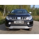 Защита передняя овальная с ДХО 75х42 мм ТСС для Mitsubishi L200 2015-2019