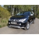 Защита передняя овальная с ДХО 75х42 мм ТСС для Mitsubishi L200 2015-2019
