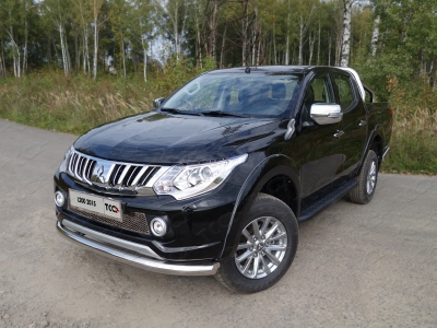 Защита переднего бампера 76 мм ТСС для Mitsubishi L200 2015-2019