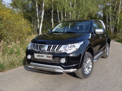 Защита кузова пикапа 76 мм ТСС для Mitsubishi L200 2015-2019