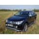 Защита кузова пикапа и заднего стекла с фарой 76 мм ТСС для Mitsubishi L200 2015-2019