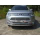 Защита передняя двойная 60-50 мм ТСС для Mitsubishi Outlander 2012-2014