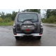 Защита заднего бампера уголки 76 мм ТСС для Mitsubishi Pajero 4 2011-2014