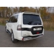 Защита заднего бампера овальная 75х42 мм ТСС для Mitsubishi Pajero 4 2014-2021