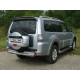 Защита заднего бампера овальная 75х42 мм ТСС для Mitsubishi Pajero 4 2006-2014