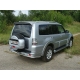 Защита заднего бампера центральная 60 мм ТСС для Mitsubishi Pajero 4 2006-2014