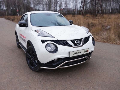 Защита передняя Кенгурятник с вставкой 42 мм ТСС для Nissan Juke 2014-2018