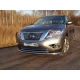 Защита передняя двойная 76/50 мм ТСС для Nissan Pathfinder 2014-2021