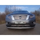 Защита передняя овальная 75х42 мм ТСС для Nissan Pathfinder 2014-2021