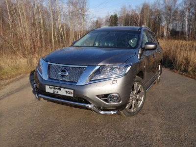Защита передняя Кенгурятник 60 мм ТСС для Nissan Pathfinder 2014-2021