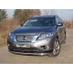 Защита передняя овальная 75х42 мм ТСС для Nissan Pathfinder 2014-2021