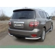 Защита заднего бампера уголки 76 мм ТСС для Nissan Patrol 2014-2021