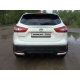 Защита заднего бампера уголки 60 мм ТСС для Nissan Qashqai 2014-2021