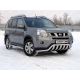 Защита передняя двойная 60-75 мм ТСС для Nissan X-Trail 2011-2015