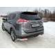 Защита задняя овальные уголки 75х42 мм ТСС для Nissan X-Trail 2015-2018